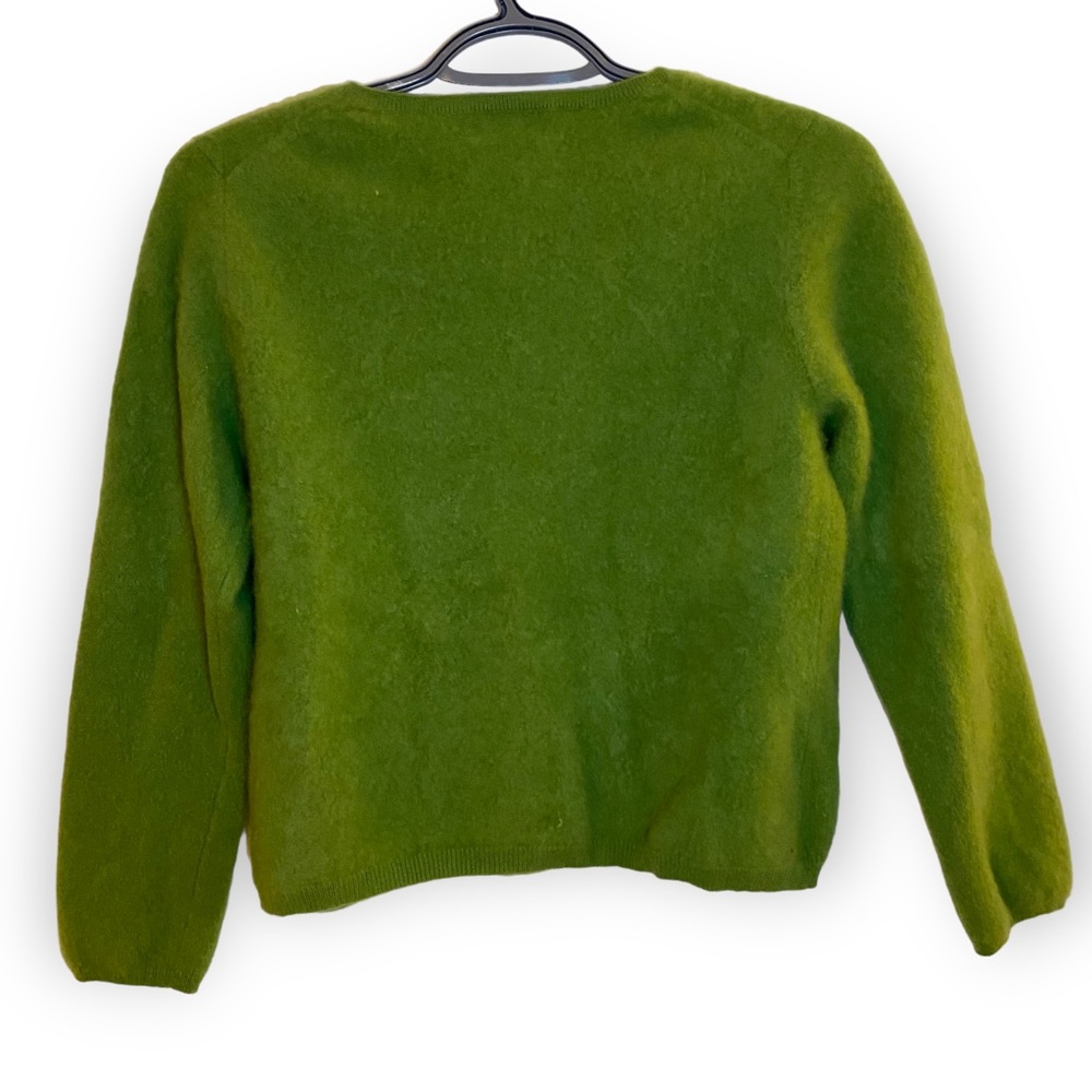 Cashmere Cropped Green Sweater - Picture 2 of 7